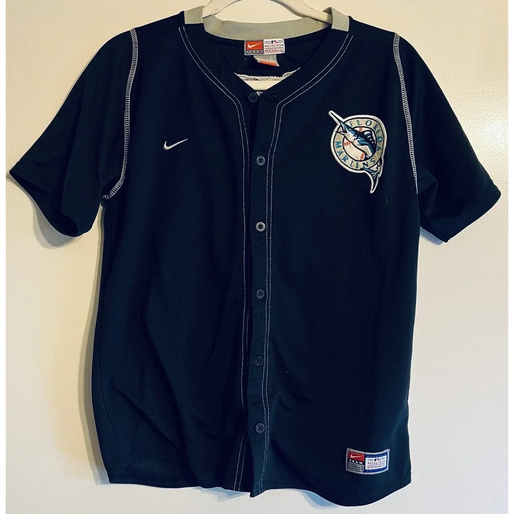 Nike Team Florida Marlins #2 Hanley Ramirez Alternate Black Jersey - Youth Large